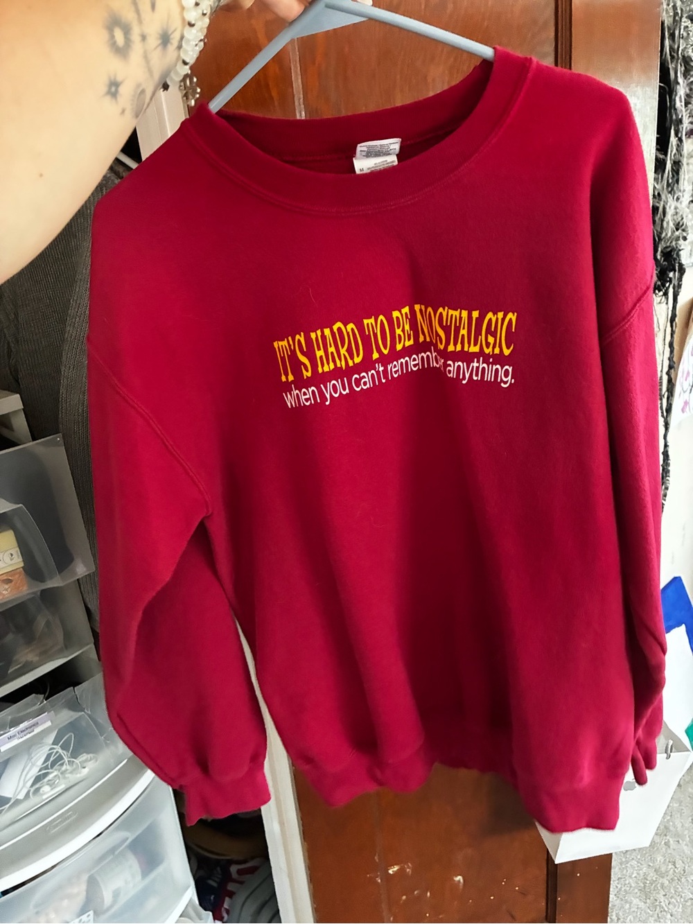 Red Graphic Crewneck Sweatshirt - Unknown Brand